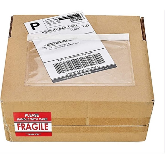 50pk - 7.5" x 5.5" Clear Plastic Adhesive Packing Mailing Shipping labe… - Picture 3 of 5